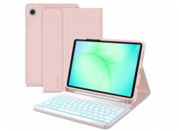 4kom.pl TECH-PROTECT SC PEN + KLÁVESNICE GALAXY TAB A9+ / A11+ PLUS 11.0 X210 / X215 / X216 / X230 / X235 / X236 RŮŽOVÁ