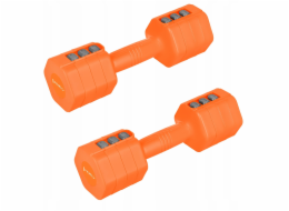 HMS HL03 Nastavitelné činky oranžové 2 x 2,5 kg