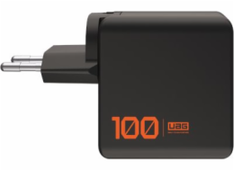 NoName Nabíječka UAG SRGE - 100W síťová nabíječka, 2x USB-C a USB-A, zástrčky EU, UK, US součástí balení (černá)
