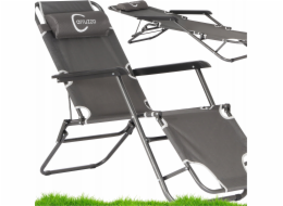 Carruzzo L66Y - Zahradní lehátko, šedé