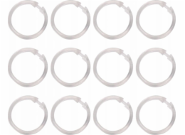 Wenko Háčky na sprchové závěsy VELKÉ 12 kusů, průhledná barva