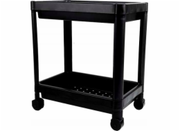 Katex Dvouúrovňová police Decobella na kolečkách, ŠEDÁ, délka 36, šířka 23, výška 40