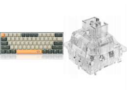 Redragon Redragon K606 Lakshmi Red spínací klávesnice (K606-OG&GY&BK) + A113 HP2 Panda Keycaps (A113 HP2)