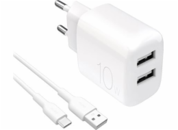 Puro Nabíječka PROLITE 10W USB-A + kabel USB-A - USB-C 1,2 m - bílá
