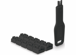 Lindy 47891 Blokátor portů Blokátor portů + klíč RJ-45 černý Akrylonitril-butadien-styrenový kopolymer (ABS) 10 ks.