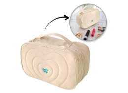 eCarla Dámská prošívaná kosmetická taštička s uchem 24 x 9 x 15 cm KS132K