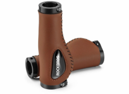 RockBros Ergonomické kožené rukojeti na kolo - hnědé Ergonomické kožené rukojeti na kolo - hnědé
