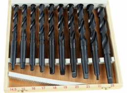 Silver Sada stříbrných stupňovitých válcových vrtáků 16, 15, 17, 18, 20, 19, 21, 22, 23, 145 mm (10420)