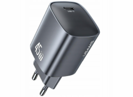 Usams Rychlonabíječka T66 USB-C 45W GaN, matná