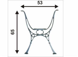 NoName Nízká noha pro zahradní stůl C