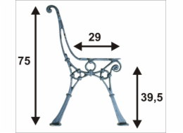 NoName Lehká lavicová noha č. 1 C 4 desky