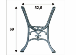NoName Noha stolu CHINKA, sada 2 kusů.