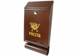 NoName Hnědá poštovní schránka s tubou A-4T