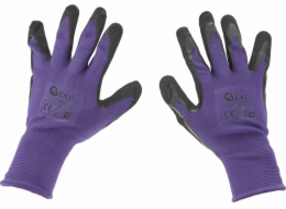 Geko Ochranné rukavice s povlakem velikost 10 – fialové (12/240)