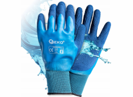 Geko Pracovní rukavice Voděodolné vel. 8 /polyester – latex/ (12/120)