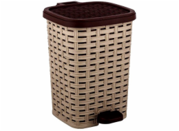 Katex Odpadkový koš s pedálem 12l RATAN - béžový / 272x249x342mm/ N