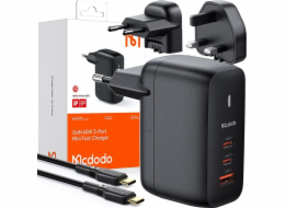 Mcdodo UNIVERZÁLNÍ NABÍJEČKA pro telefon, notebook, GAN 3.0, RYCHLÉ NABÍJENÍ, USB-C, PD, USB-A, 65W, MCDODO