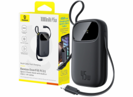 Baseus Powerbanka EnerFill FC31 10000mAh 45W s kabely USB-C a Lightning - černá