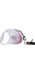 Flexi Vodítko Glam Splash S pásek 3m Pink