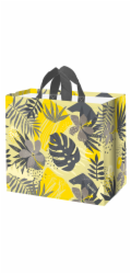 Taška nákupní 36 l MONSTERA šedé květy