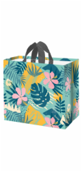 Taška nákupní 36 l MONSTERA růžové květy