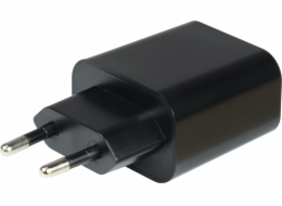 Inter-Tech Ladegerät PD-2120, USB-C + USB-A Charger (schwarz, ohne Kabel, PD 3.0, QC 3.0, 20 Watt)