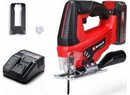 Einhell Akumulátorová přímočará pila Power X-Change TC-JS 18/70 Li, 18 V (červená/černá, 2,5 Ah Li-ion baterie, kufr E-Box Basic)