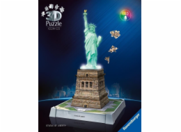 Ravensburger 3D Puzzle Iconics: Freiheitsstatue - mit Licht (108 Teile)