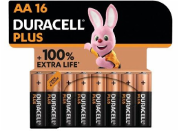 Duracell Plus Alkaline Batterie, Mignon AA LR06 1,5V, Extra Life (16 Stück, AA (LR06))