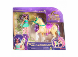 Spinmaster Unicorn Academy - Ava und Pflanzen-Magie Leaf (mit echter Mähne und Schweif sowie magischer Leuchtfunktion)