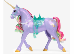 Spinmaster Unicorn Academy - Einhorn Wildstar (28 cm groß, mit echter Mähne und Schweif, abnehmbarem Zaumzeug, Sattel und Bürste)