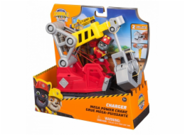 Spinmaster Rubble & Crew - Chargers 2-in-1 Mega Kran (mit abnehmbarer Baggerkralle, Presslufthammer und Charger Hundefigur)