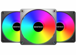 Montech GF120R V2 ARGB (černobílý, balení po 3 ks, reverzní, 120 mm)