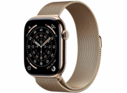 Apple Watch Series 11 (Titan Gold, Titangehäuse, 46 mm, Milanaise Armband gold S/M, Cellular)