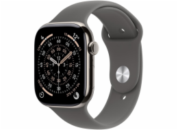 Apple&nbsp;Watch&nbsp;Series&nbsp;11&nbsp;(Titan&nbsp;Natur,&nbsp;Titangehäuse,&nbsp;46&nbsp;mm,&nbsp;Sportarmband&nbsp;steingrau&nbsp;S/M,&nbsp;Cellular)