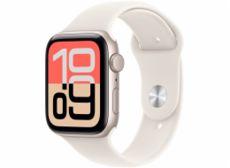 Apple Watch SE 3 (silber, Aluminium, 40 mm, Sportarmband polarstern M/L, Cellular)
