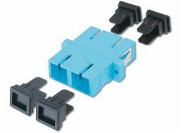 Digitus LWL Kupplung, Duplex, SC > SC Buchse, Multimode OM3 (hellblau, inkl. Schrauben)