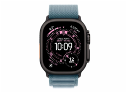 Apple Světle modrý řemínek Alpine pro pouzdro 49 mm - velikost S - černé titanové prvky