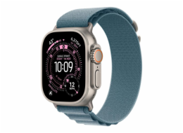 Apple Alpský světle modrý řemínek pro pouzdro 49 mm - velikost L - prvky z přírodního titanu