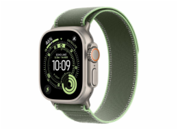 Apple Pásek Trail v zelené/neonově zelené barvě pro pouzdro 49 mm - velikost M/L - prvky z přírodního titanu