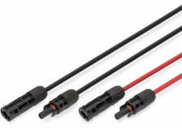 Digitus Solarkabel Verlängerung Ř 6mm˛ PV 1.500Volt (2x 5 Meter - 1x rot, 1x schwarz, MC4-Stecker / -Buchse)