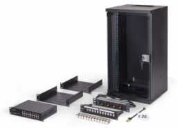 Digitus Netzwerk-Set SOHO Pro 10 315x300 mm (BxT) (schwarz, 12 Höheneinheiten)