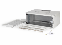 Digitus Netzwerk-Set SOHO Pro 19 540x400 mm (BxT) (hellgrau, unmontiert, 4 Höheneinheiten)