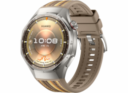 Huawei Watch GT 6 Pro (Atum-B29W) (schwarz, Titangehäuse, braunes Nylonarmband)