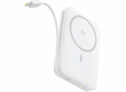 Bezdrátová powerbanka Baseus PicoGo Qi2 10000mAh, 27W, s kabelem USB-C bílá