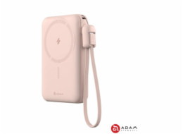 Adam Elements Vionta C2 Pro - Magnetická bezdrátová powerbanka pro iPhone/Apple Watch 10000 mAh růžová