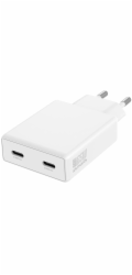 4smarts Nabíječka do zásuvky PDPlug 65W GaN 2xUSB-C bílá