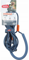 Zolux ZOLUX BIVOUAK kulaté silikonové vodítko pro psy modré 5m
