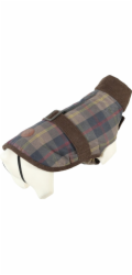 Lalazoo ZOLUX Cheverny kostkovaná bunda pro psa, velikost 35, hnědá