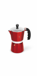 Konvice na espresso 9 šálků Burgundy Metallic Line BH-8583